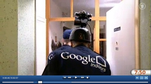Google Indoors camera-head enters appartment